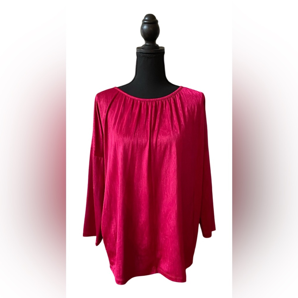 Chico’s: Silky Elegant Magenta Women's Top